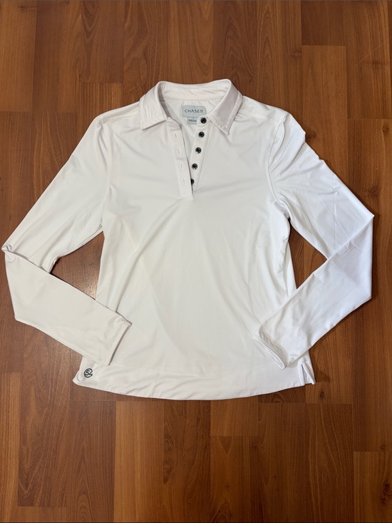 Chase 54 Tops - Chase 54 women’s white long sleeve polo quick dry golf tennis